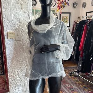 Elegant Sheer White Top